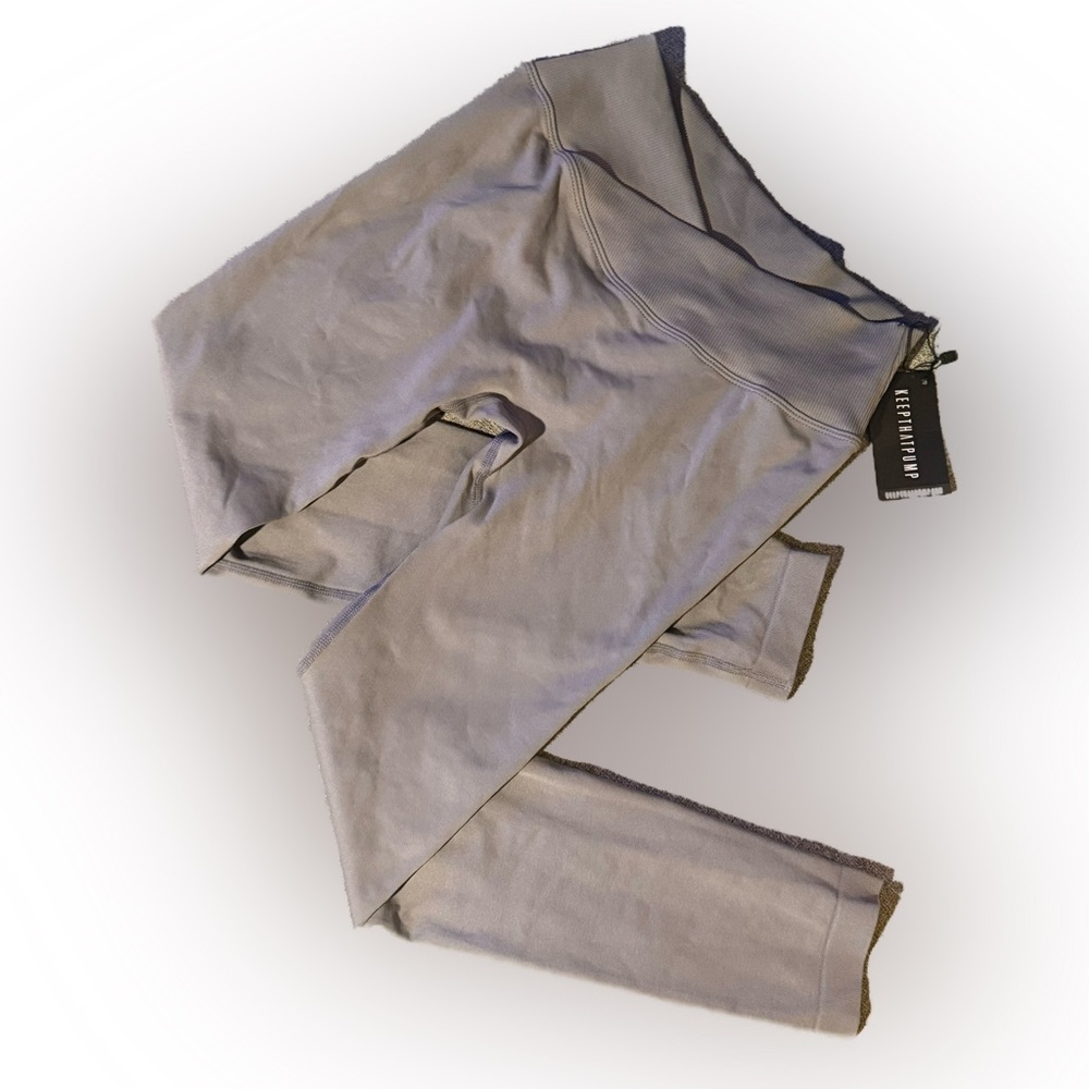 Seamless High-Waist Leggings in Light Gray